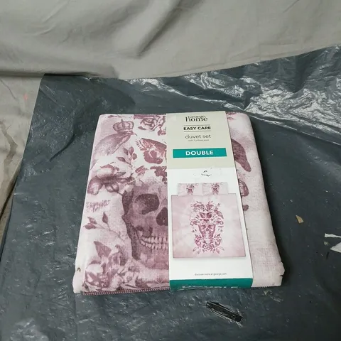 GEORGE HOME EASY CARE DUVET SET - DOUBLE (2 PILLOWCASES)