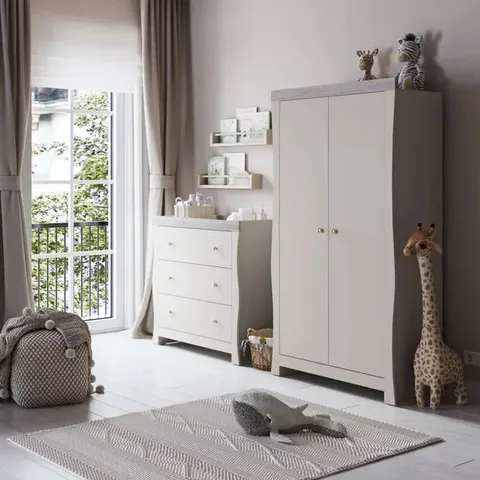 BOXED DUNELM CELESTE 3 DRAWER CHEST AND WARDROBE NURSERY SET (3 BOXES)