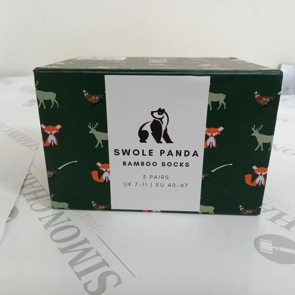 MEN'S LUXURY SOCKS SWOLE PANDA SOFT BAMBOO SIZE 7-11 GIFT BOXED - COUNTRYSIDE