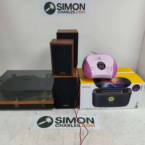 LOT OF 10 ASSORTED AUDIO ITEMS TO INCLUDE VARIOUS LENCO TURNTABLES, CD-PLAYER AND IKARAO SHELL S1