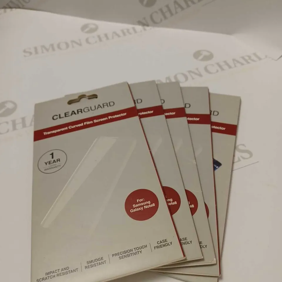LOT OF FIVE TO INCLUDE SCREEN PROTECTORS FOR SAMSUNG GALAXY NOTE 8