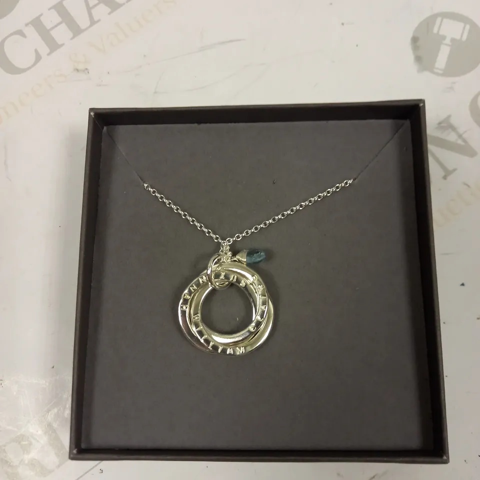 PRETTY SERENDIPITY PERSONALISED FAMILY RING NECKLACE 