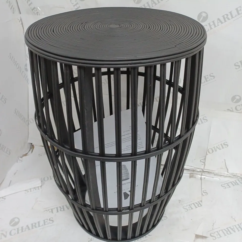 KELLY HOPPEN BAMBOO SIDE TABLE - BLACK