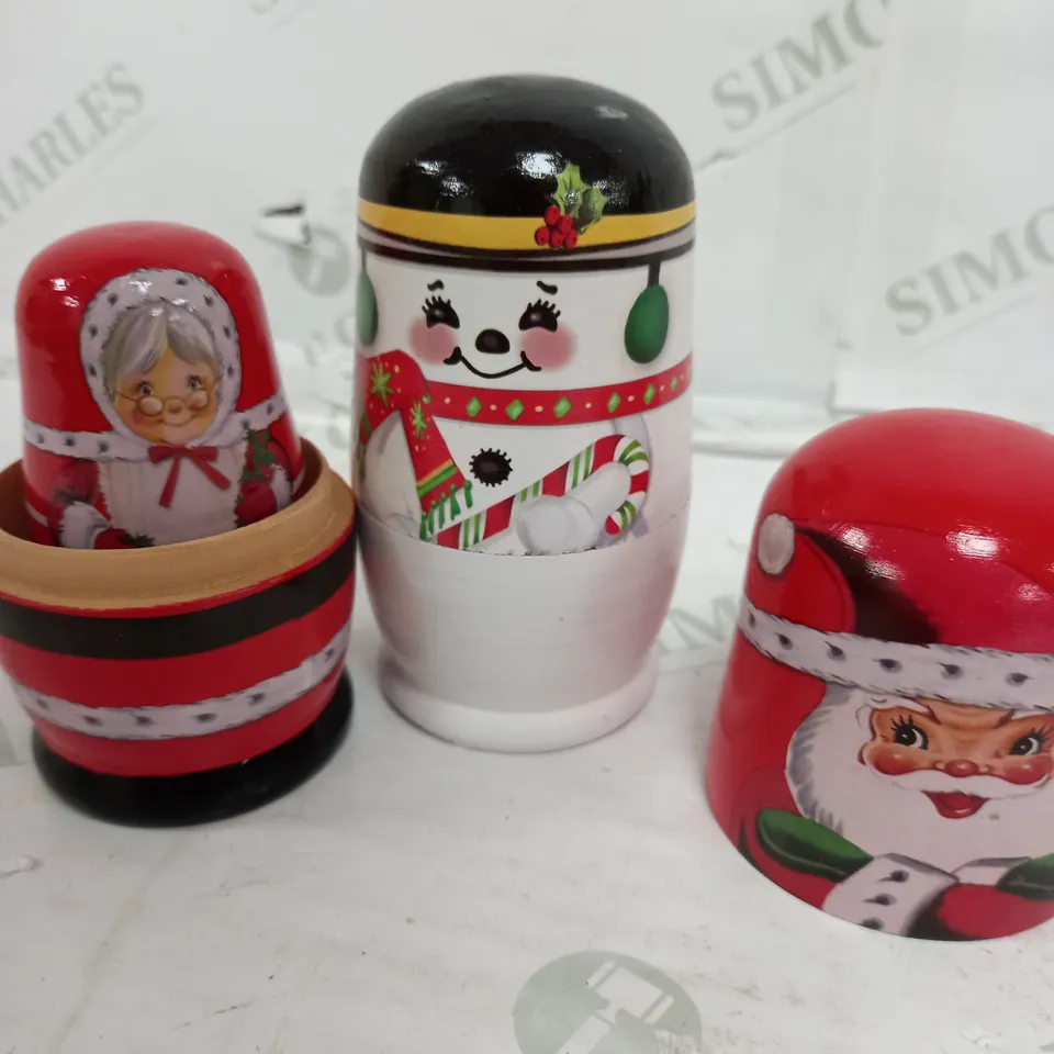 BOXED MR CHRISTMAS SET OF 2 NESTING DOLLS