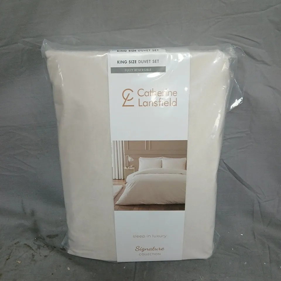 CATHERINE LANSFIELD KING SIZE DUET SET IN CREAM