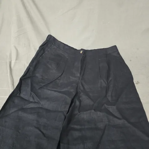 BODEN WOMEN'S NAVY TROUSERS WITH PINK WAISTBAND TRIM – UK 18L