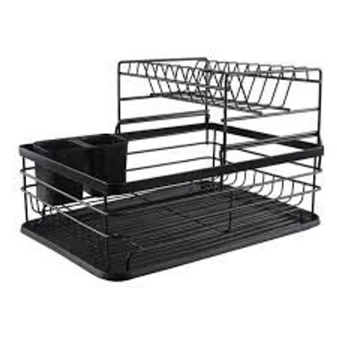 BOXED LIFE IDEAS DISH RACK - BLACK (1 BOX)