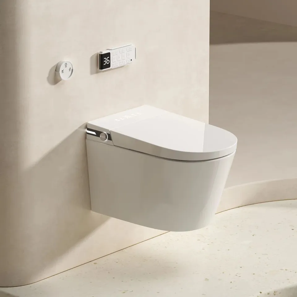 BOXED MEJE NEW SMART WALL HUNG TOILET COMBO WITH BUILT IN BIDET (1 BOX)