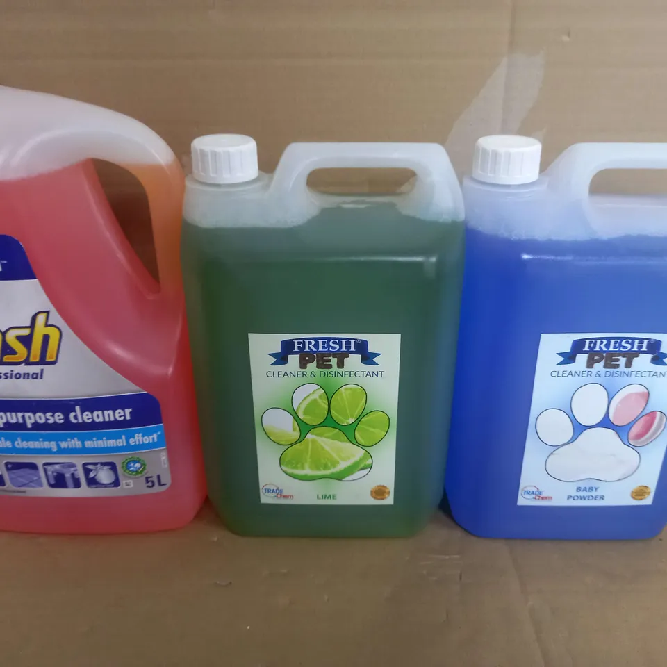 LOT OF 4 CLEANING PRODUCTS TO INCLUDE - FLASH PRO - FRESH PET / COLLECTION ONLY 