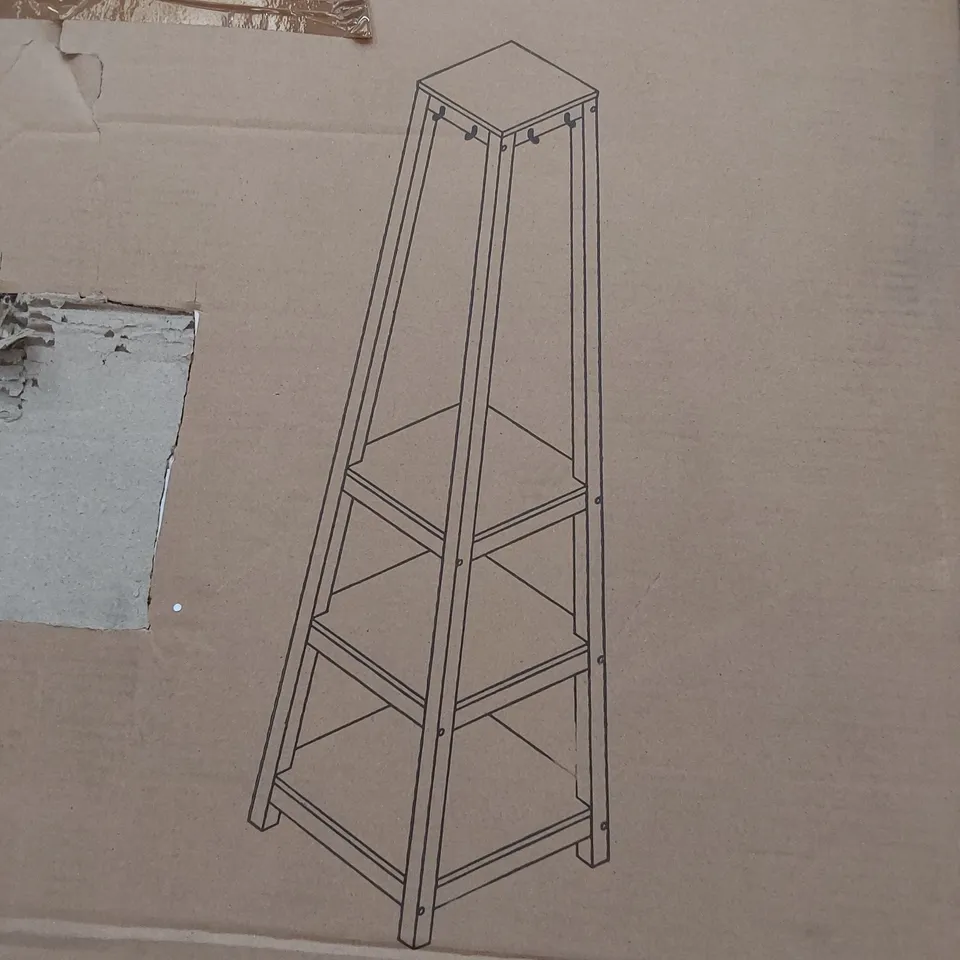 BOXED COMPTON CORNER COATSTAND SLATE PAINTED FINISH