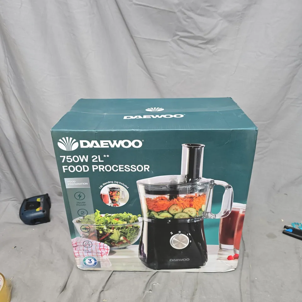 DAEWOO 750W 2L FOOD PROCESSOR – BOXED