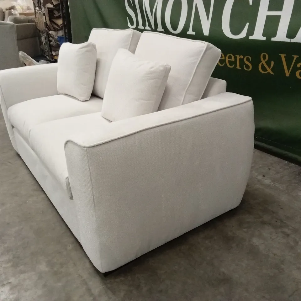 SEOUL 2 SEATER STANDARD BACK FABRIC SOFA - NATURAL RRP £549