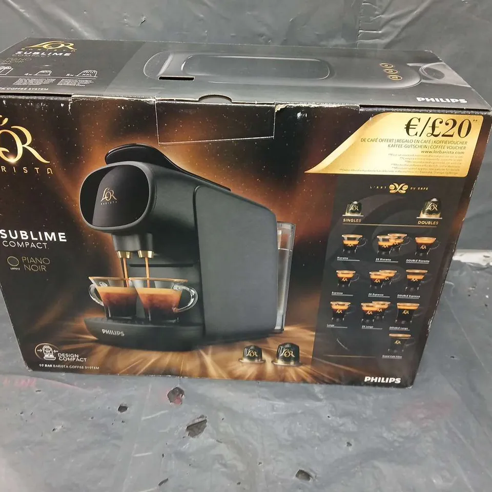 BOXED L'OR BARISTA SUBLIME COMPACT NOIR COFFEE SYSTEM