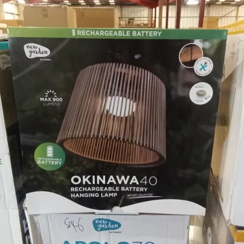 BOXED OKINAWA 40 RECHARGEABLE BATTERY HANGING LAMP