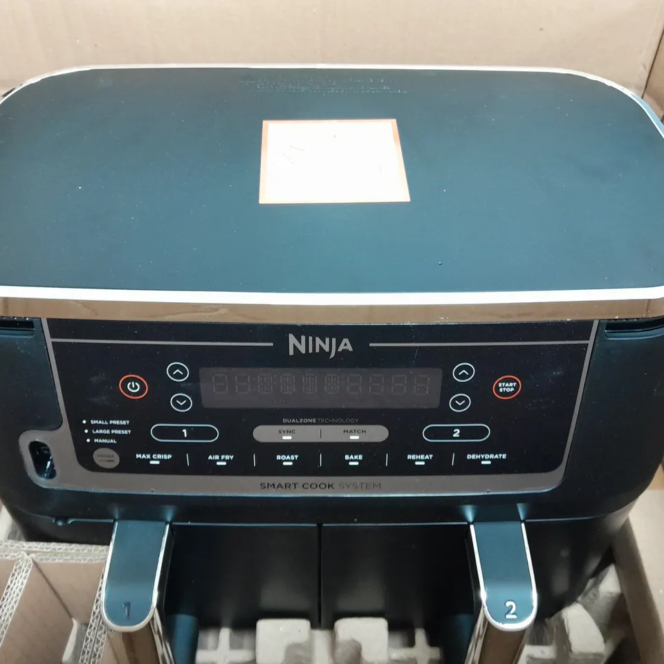 BOXED NINJA FOODI MAX DUAL ZONE 9.5L AIR FRYER WITH SMART COOK SYSTEM AF451UK RRP £269