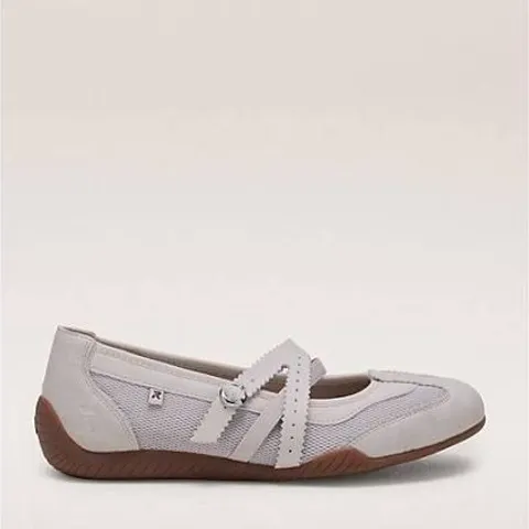 RIEKER STRAP BALLET PUMP IN CREAM - SIZE 6