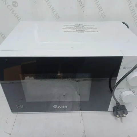 SWAN 20L 700W MANUAL MICROWAVE IN WHITE