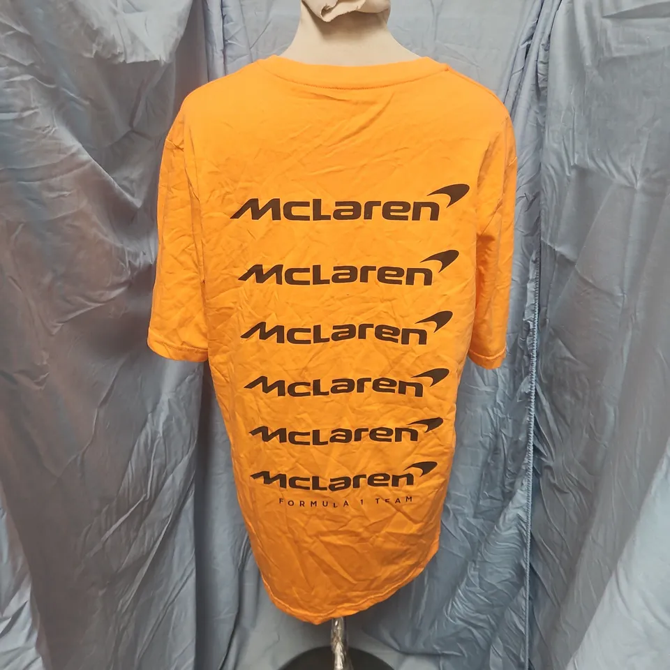 MCLAREN MENS NEON PACK T-SHIRT IN ORANGE - L