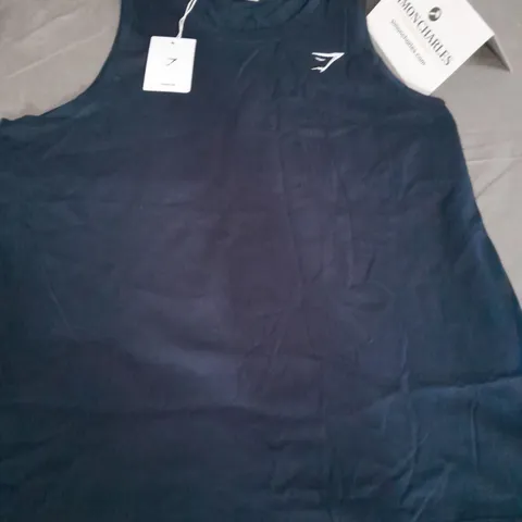 GYMSHARK CREST TANK IN NAVY - L REGULAR FIT