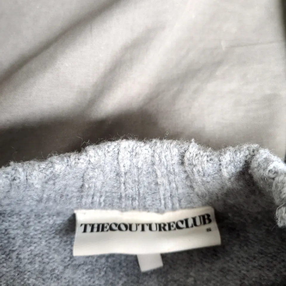 THE COUTURE CLUB GREY KNIT JUMPER – SIZE S