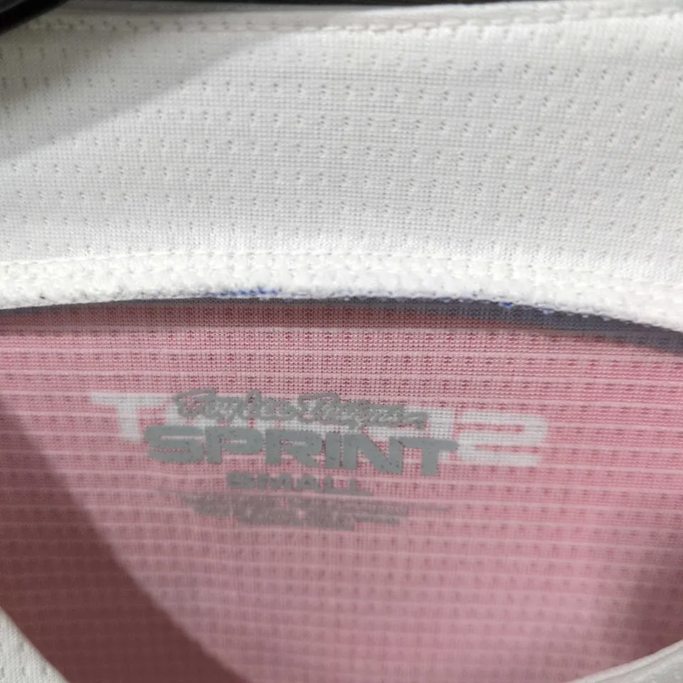 TROY LEE DESIGNS SPRINT CYCLING JERSEY – WHITE WITH BLUE SLEEVES - SIZE UNSPECIFIED 