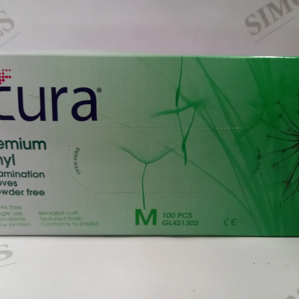 BOX OF APPROX 10X100PCS CURE PREMIUM EXAMINATION GLOVES