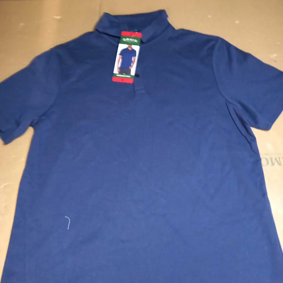 ORVIS NAVY POLO SHIRT SIZE M