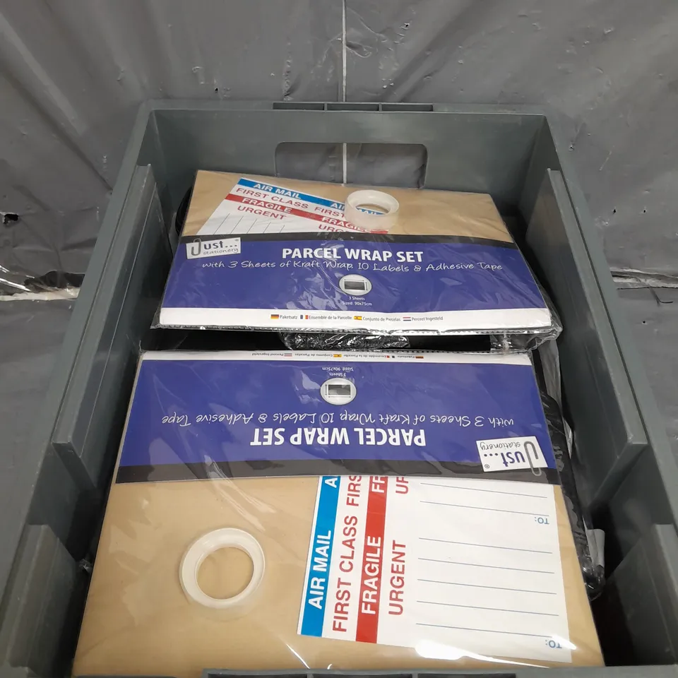 APPROXIMATELY 10 ASSORTED HOUSEHOLD ITEMS TOO INCLUDE , SMART PADS , PARCEL WRAP SETS , ETC 