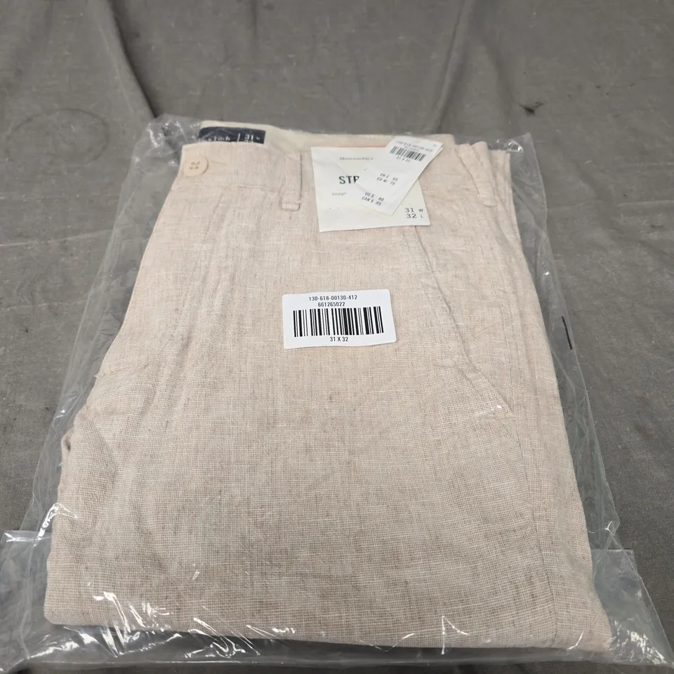 ABERCROMBIE & FITCH STRAIGHT LEG TROUSER SIZE 31X32