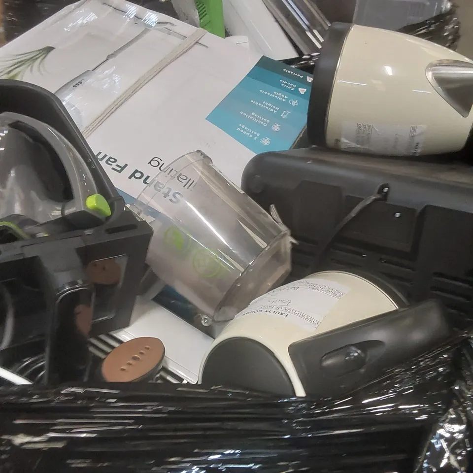 PALLET CONTAINING A VERY LARGE QUANTITY OF ASSORTED ITEMS INCLUDING: AIR FRYER, KETTLES, FAN ECT