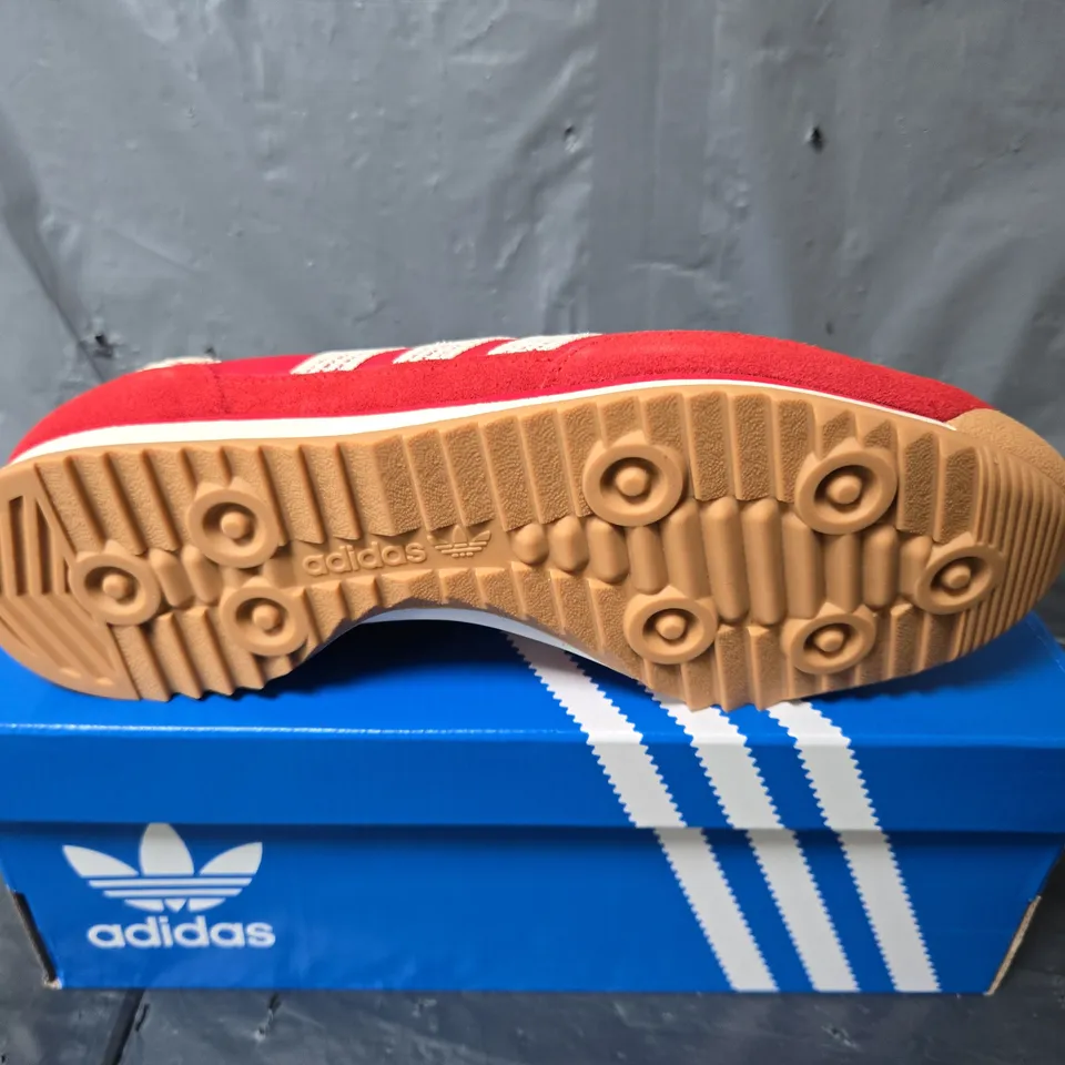 BOXED PAIR OF ADIDAS SL 72 OG WOMENS SHOES IN RED - UK 5