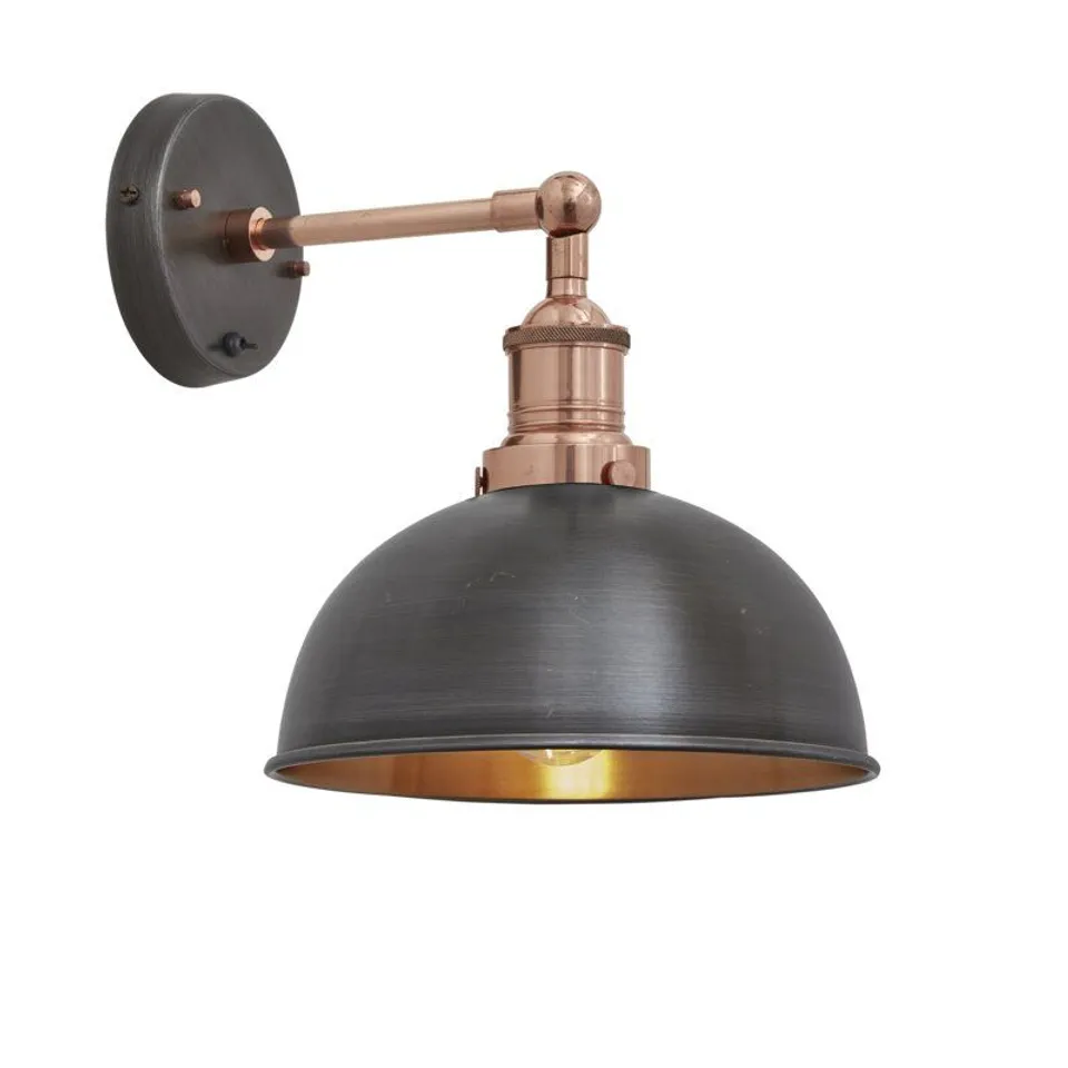 BROOKLYN 1 LIGHT ARMED SCONCE HOLDER FINISH COPPER 