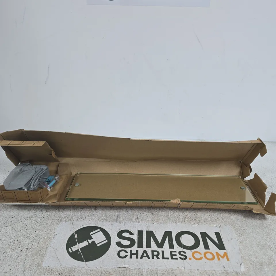 QUADRO GLASS SHELF GUN METAL GREY – AXB42