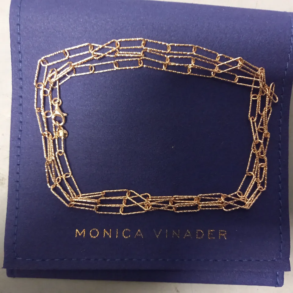BOXED MONICA VINADER CHAIN NECKLACE IN ROSE GOLD EFFECT