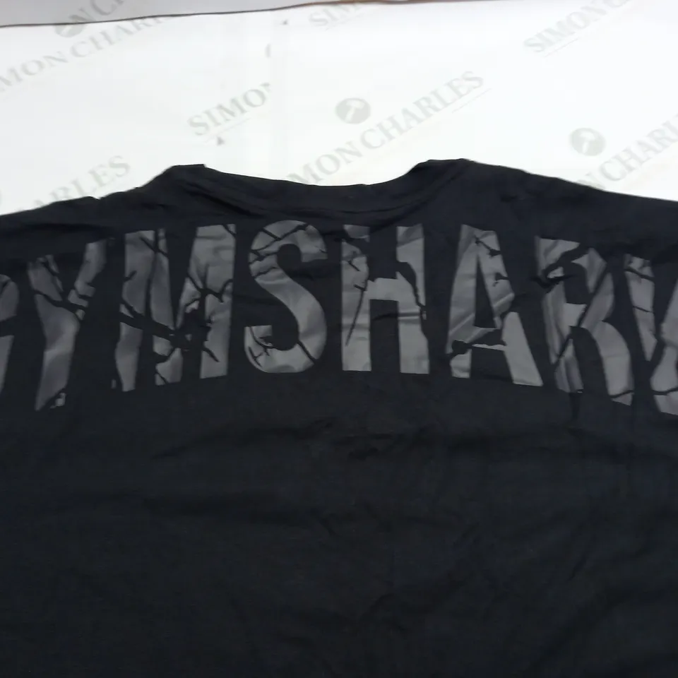 GYMSHARK BLACK T-SHIRT - M