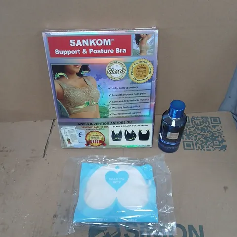 LARGE QUANTITY OF ASSORTED ITEMS TO INCLUDE DEHUMIDIFIER POUCH, SUPPORT & POSTURE BRA, LONDON FRAGRANCE FOR HIM, ETC - COLLECTION ONLY