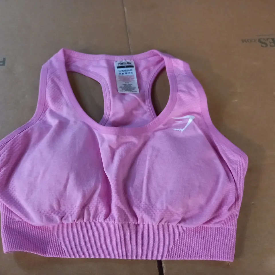 GYMSHARK PINK SPORTS BRA - S