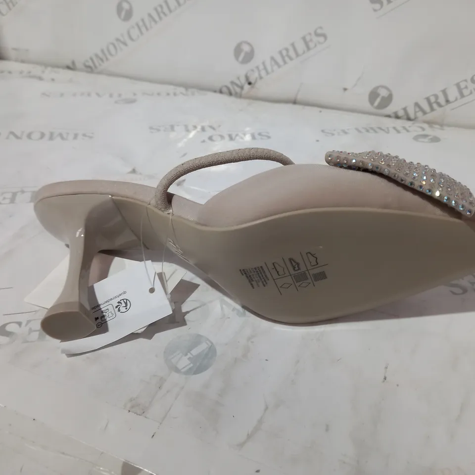 H&M CREAM HEELS WITH BOW SIZE 5
