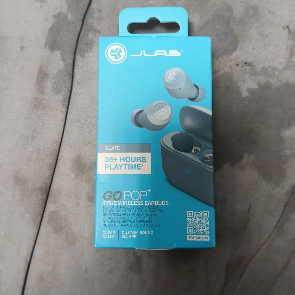 BOXED AND SEALED JLAB GOPOP TRUE WIRELESS EARBUDS