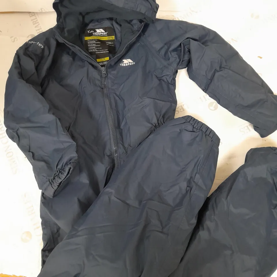 KIDS TRESPASS TRES-TEX BLUE ALL IN ONE SUIT - 7/8 122-128CM