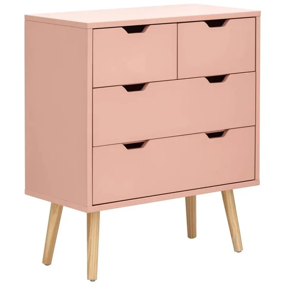 BOXED NEYMAR 4 DRAWER 60CM W CHEST OF DRAWERS
