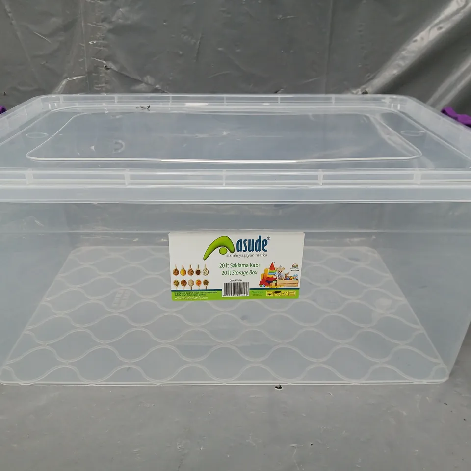 ASUDE 20L STORAGE BOX IN CLEAR