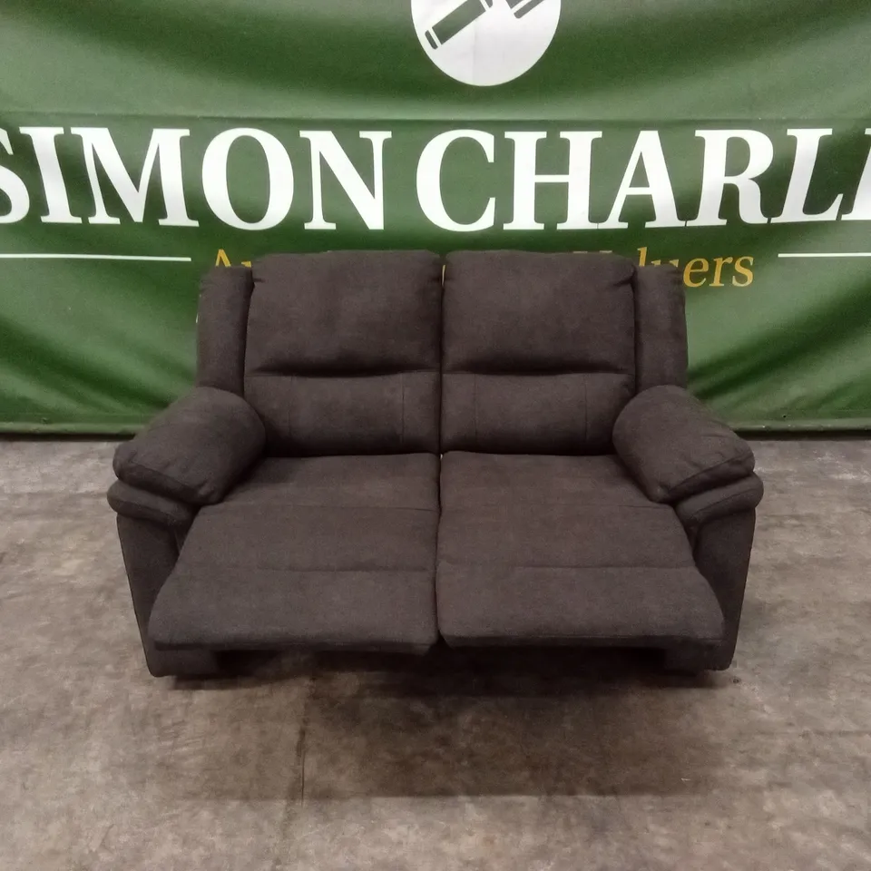 ALBION FABRIC 2 SEATER HIGH BACK MANUAL RECLINER SOFA RRP £579