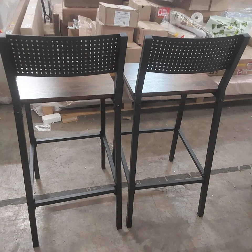 PAIR OF DESIGNER BAR CHAIRS