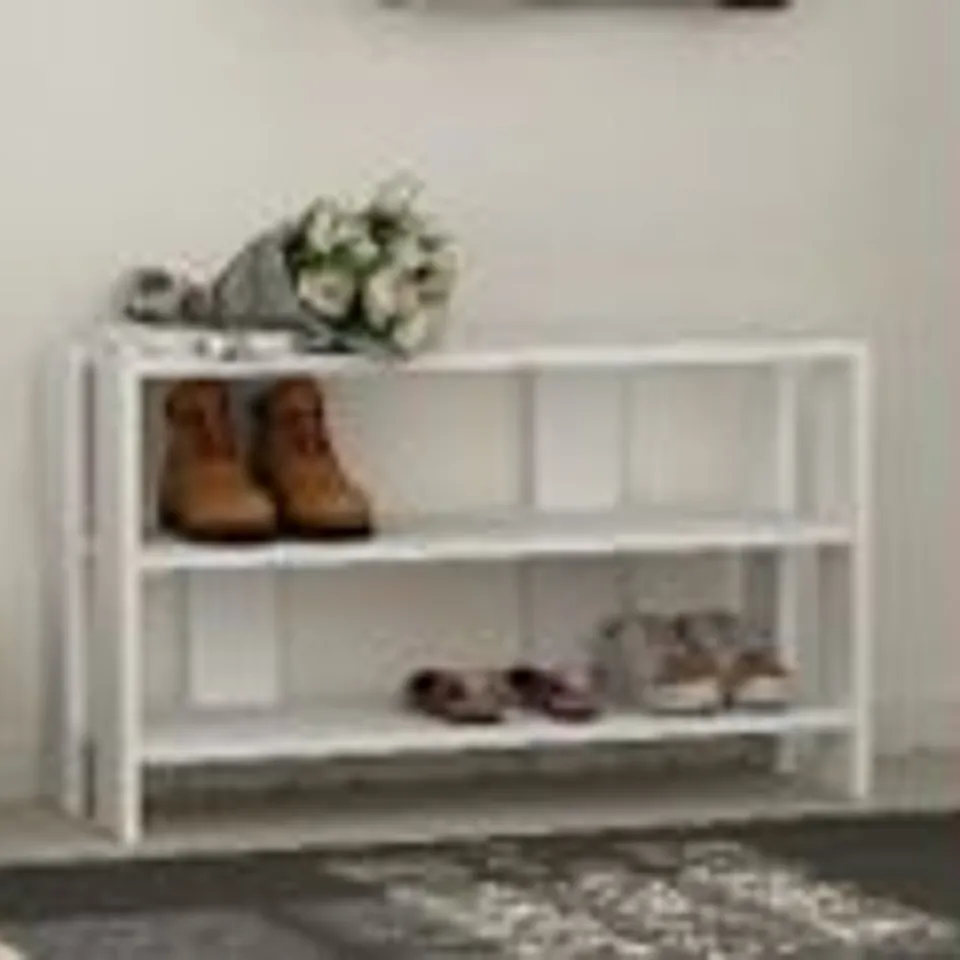 BRAND NEW BOXED RONIE SHOE RACK - WHITE