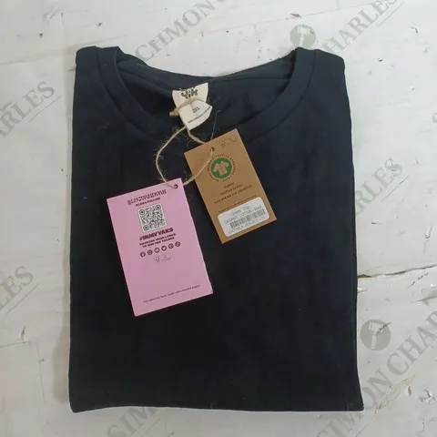 LUCY & YAK COTTON GRETA TOP IN BLACK - 2XL