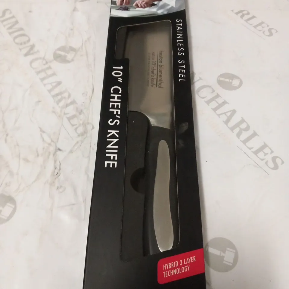 BRAND NEW BOXED GRUNWERG HESTON BLUMENTHAL KITCHEN KNIVES 10" CHEF'S KNIFE