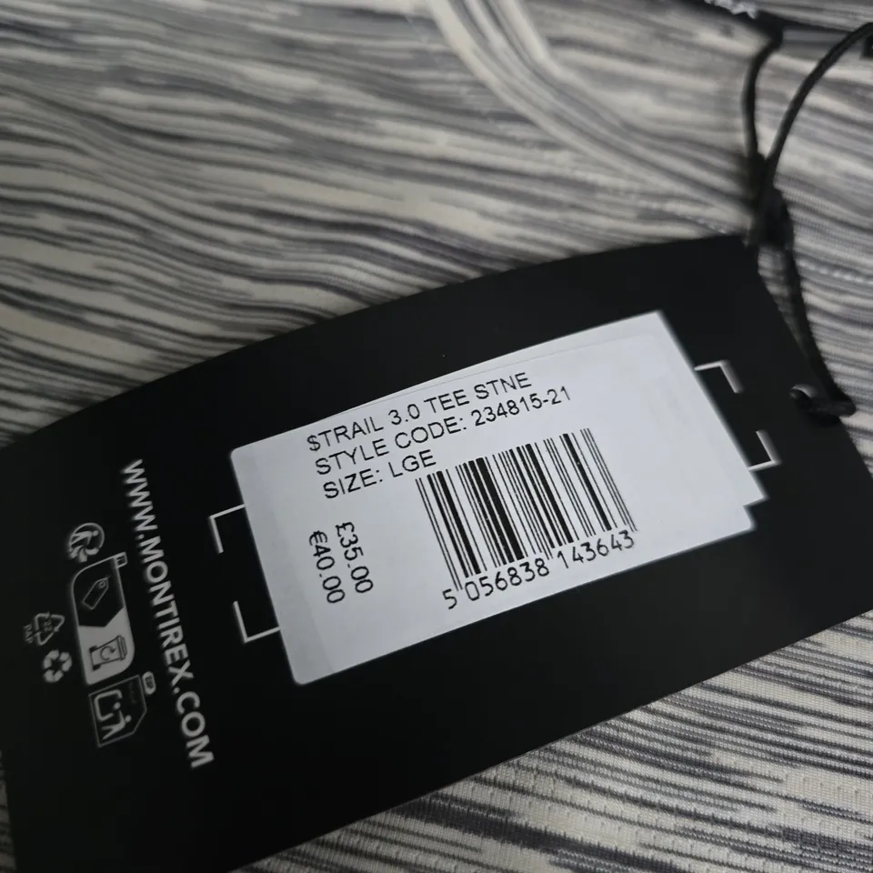 MONTIREX TRAIL 3.0 TEE - SIZE LARGE