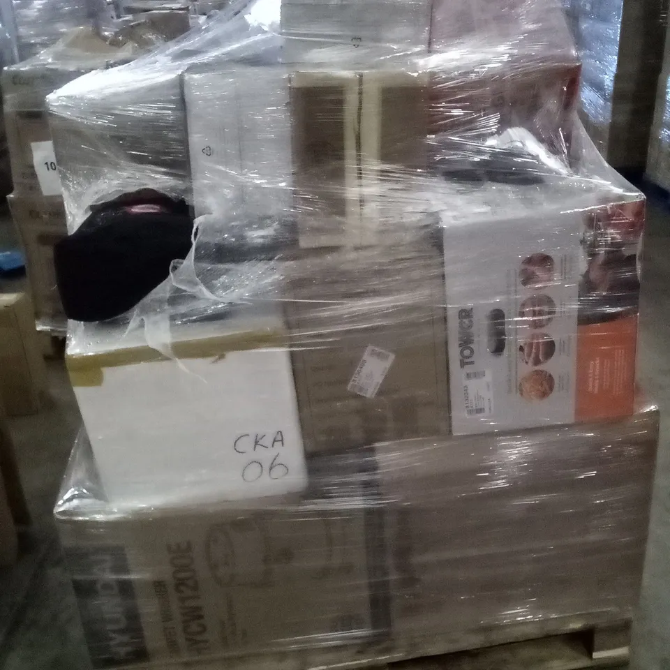 PALLET OF APPROXIMATELY 25 ASSORTED ELECTRICAL ITEMS TO INCLUDE   VACUUM CLEANERS , AIR FRYERS   TOOLS , ETC 