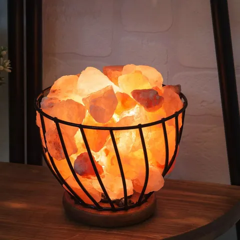 HIMALAYAN ROCK SALT FIRE EFFECT BASKET